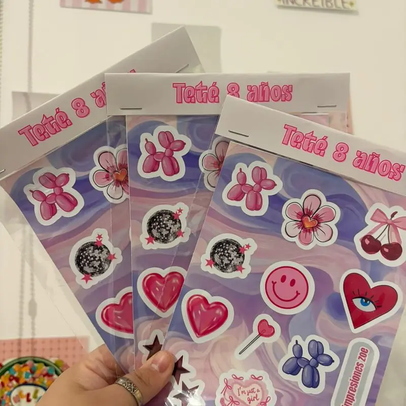 Planchas de stickers hechos por Impresiones Zoe